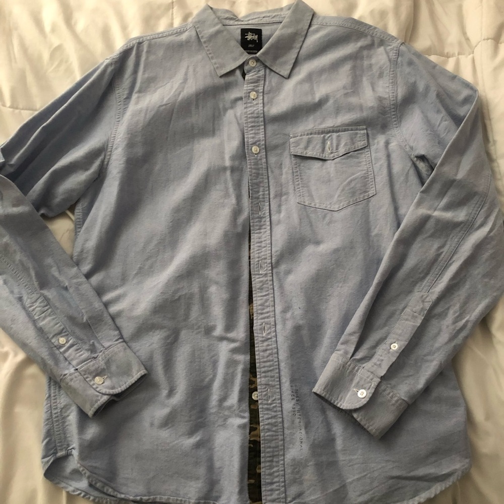 Pre Owned Stussy Long Sleeve Button Down Size L